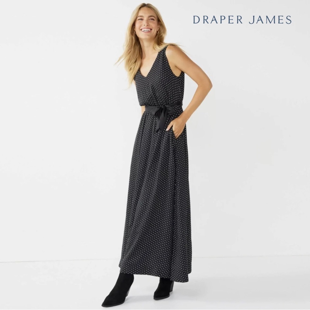 Draper James Sleeveless Tie Waist Maxi Dress